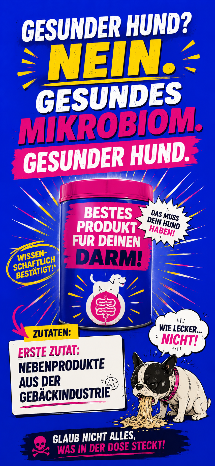Gesundes Mikrobiom = gesunder Hund.